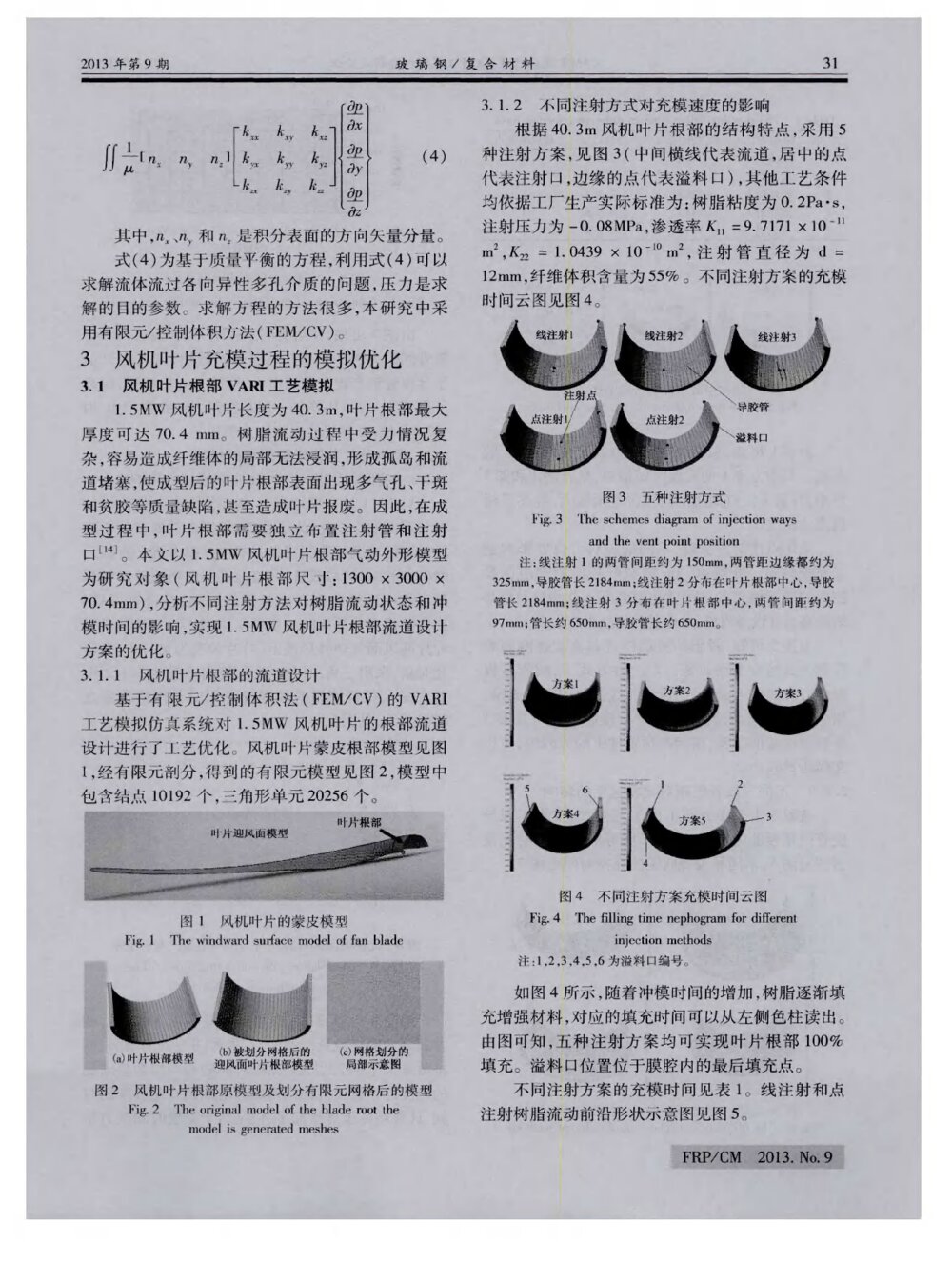 1.5MW风机叶片VARI工艺模拟分析及验证2