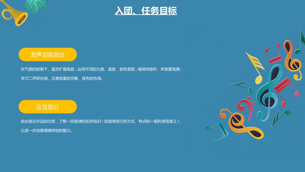 卡通初中音乐教学课件PPT模板8