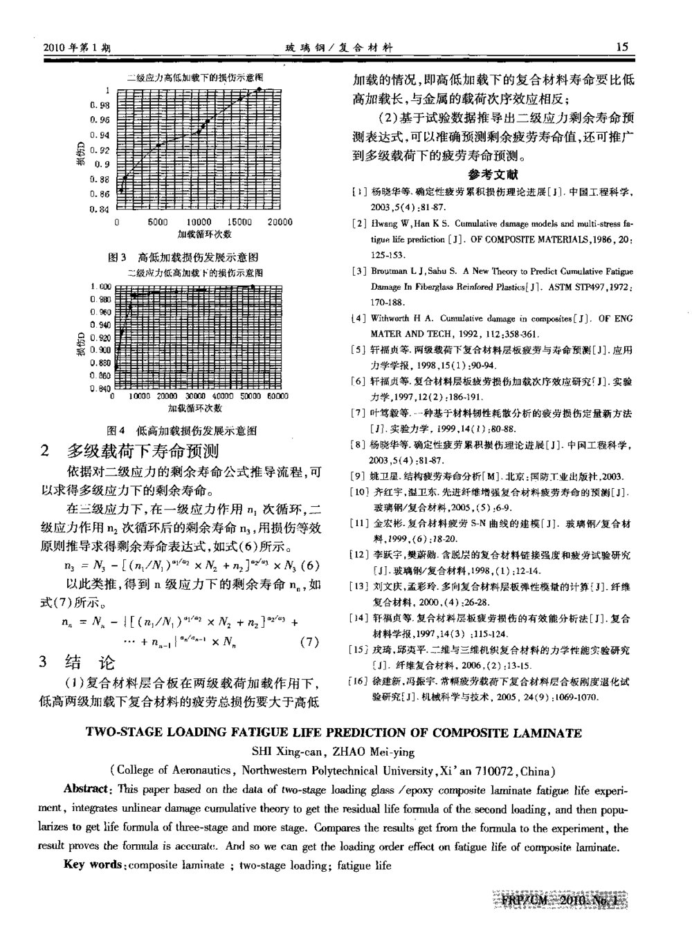 二级载荷下复合材料层合板疲劳寿命预测3