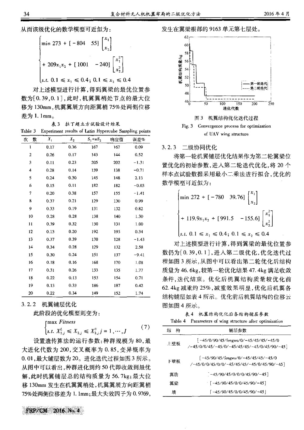 复合材料无人机机翼布局的二级优化方法4