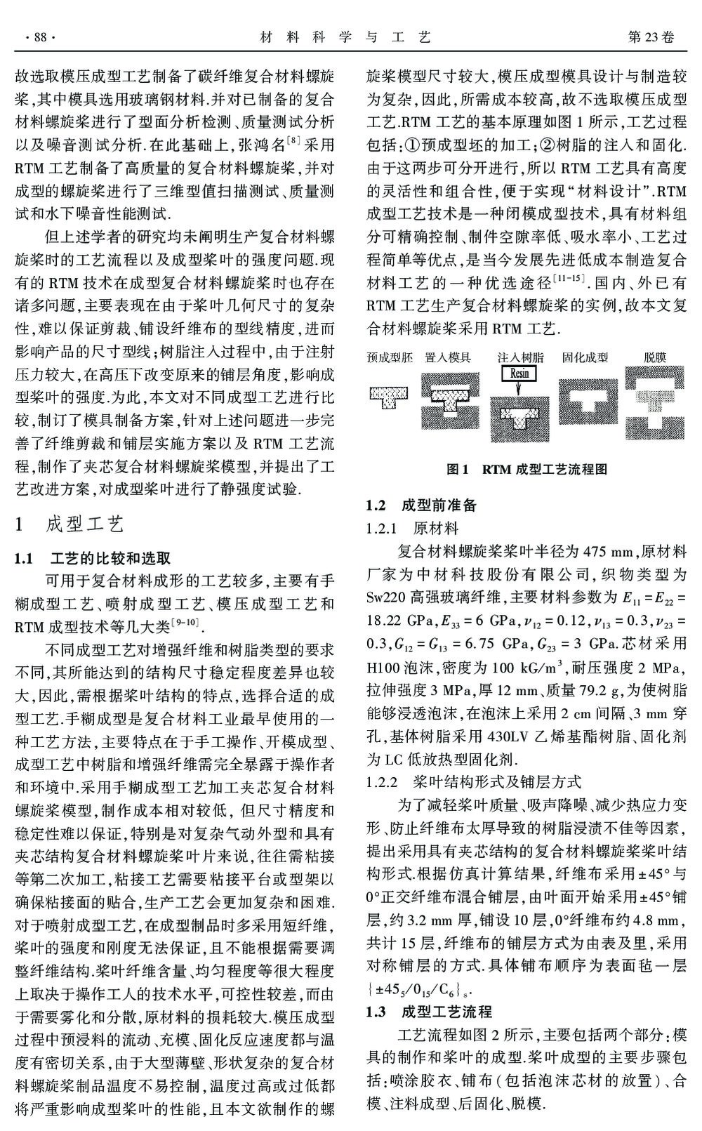 复合材料螺旋桨RTM成型工艺研究2