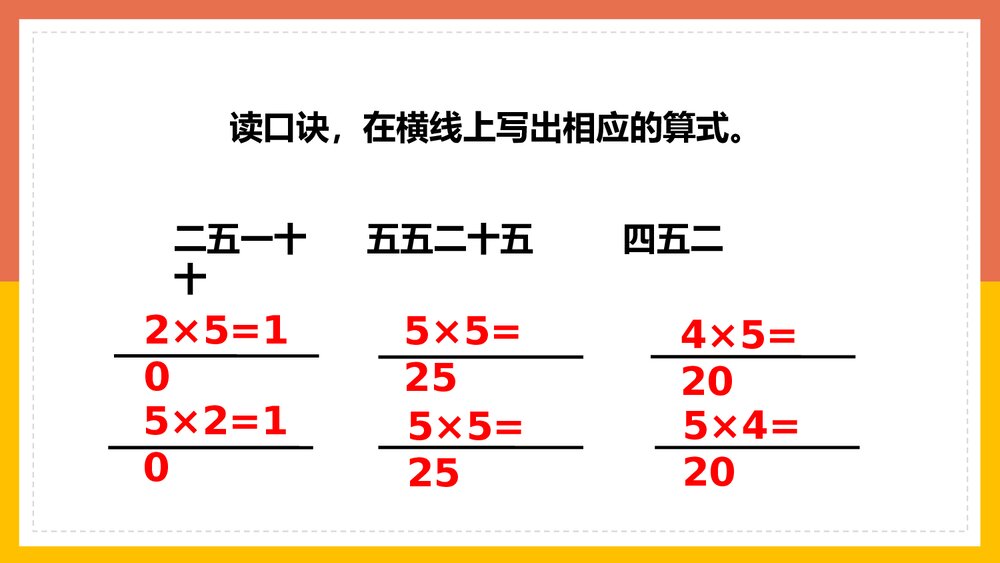 数学《表内乘法练习十》二年级上册PPT课件9